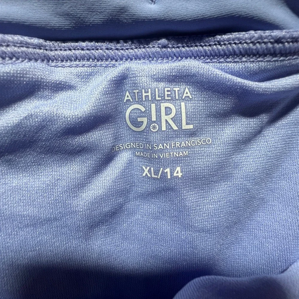 Athleta Girl Purple Pink Tie Dye Tankini Swimsuit Set XL 14 Swim Shorts Beach